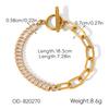 Zircon Stainless Steel Heart & Flower Bracelet - Elegant Luxury Bangle Fashion Jewelry.