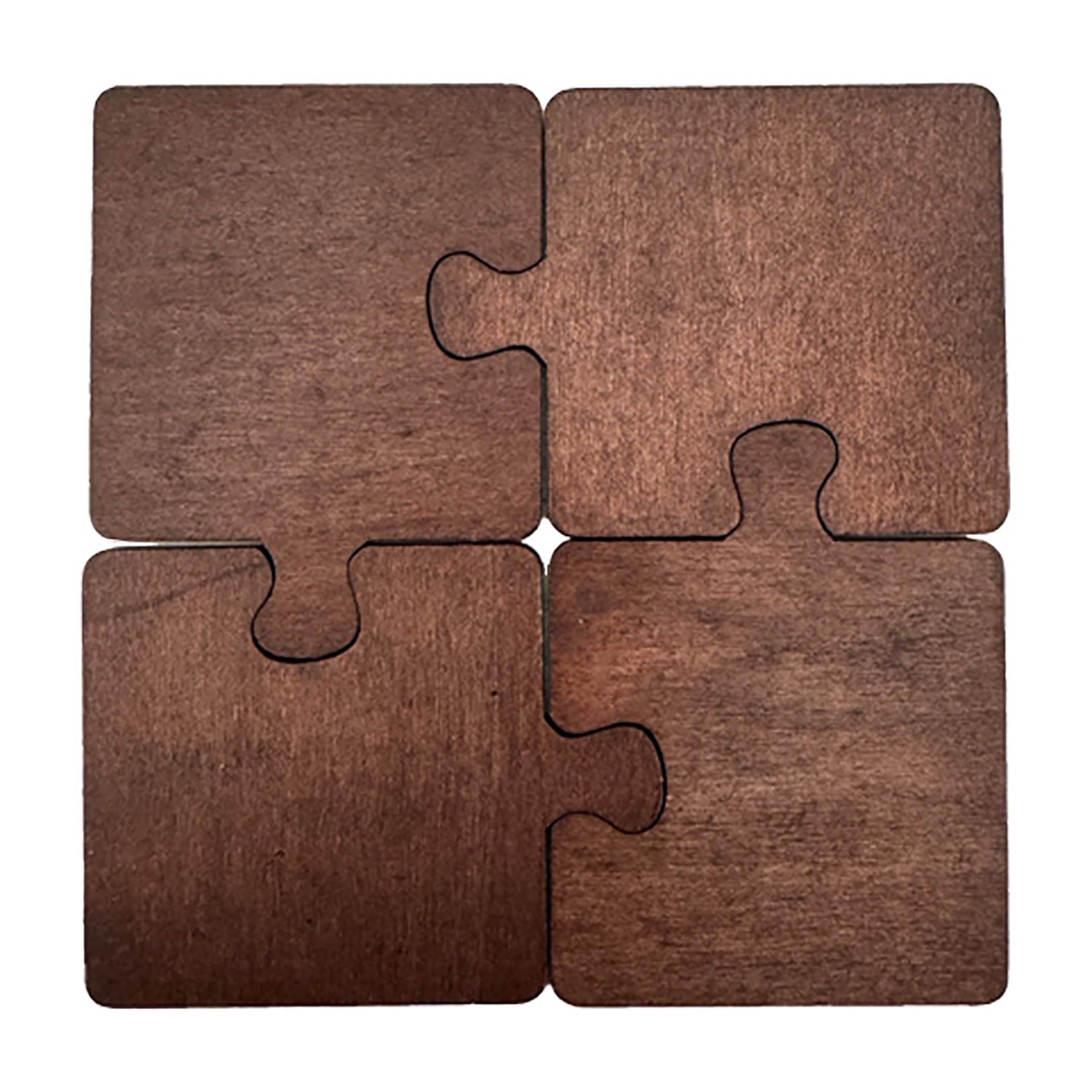 

HAMILO Wooden Coasters, Trivets, Square, Stylish, Scandinavian Puzzle Cup Holders, Set of 4