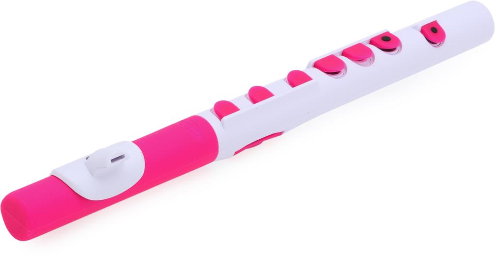 NUVO TooT Plastik-Blasinstrument mit Silikon N430TWPK mit speziellen Klappen, Weiß/Rosa [Mit Etui]