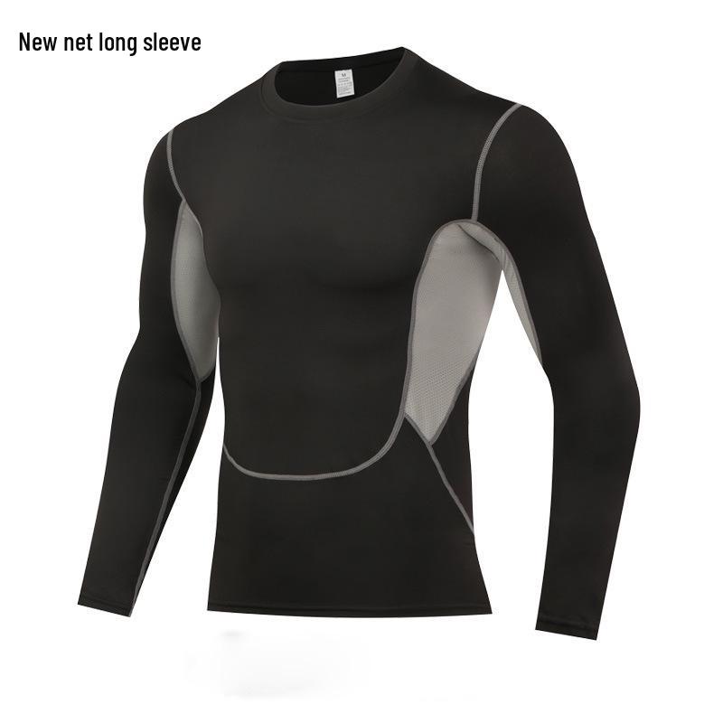 Men's Quick-Dry Long Sleeve Sports Shirt: Basketball, Running, Cycling, Fitness Wear, High Elastic & Breathable.