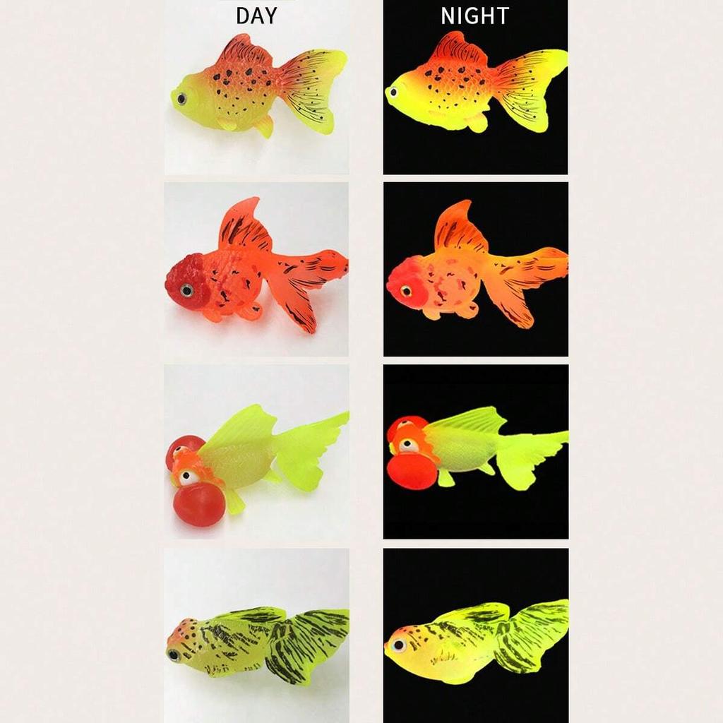 1pc-Aquarium fish tank, artificial luminous fish, realistic moving floating colored goldfish-random color