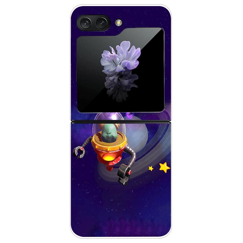Transparent Case For Samsung Z Flip7 5G Fashion Printing Hard PC Clear Phone Cover For Galaxy Z Flip 7 Protective Fundas Shells