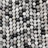 Čierne rutílové hladké okrúhle prírodné korálky, Čierne rutílové hladké korálky, Čierne rutílové hladké korálky, Veľkosť 6mm 8mm 10mm, Korálky na šnúre 14-15 palcov.