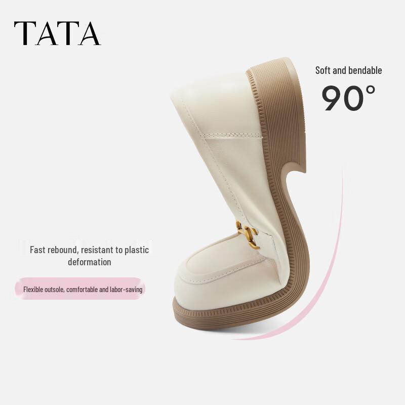 TATA Women s Slip-on Leather Loafers 35
