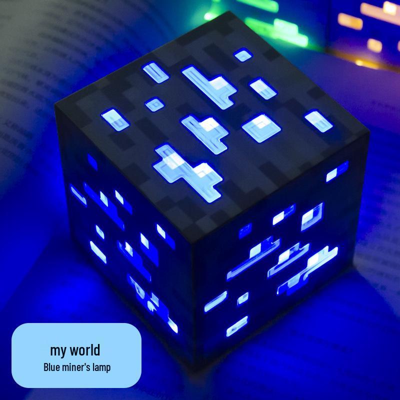 Diamond Ore Lamp - Color-Changing Minecraft Torch & Potion Bottle Night Light Gift