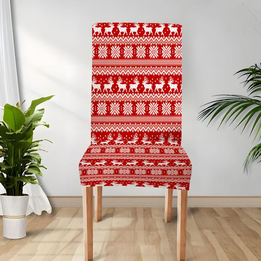 Christmas Decoration Stretch Covers Chair Cover Dining Room Office Banquet Chair Protector Elastic Material Armchair Cover M035