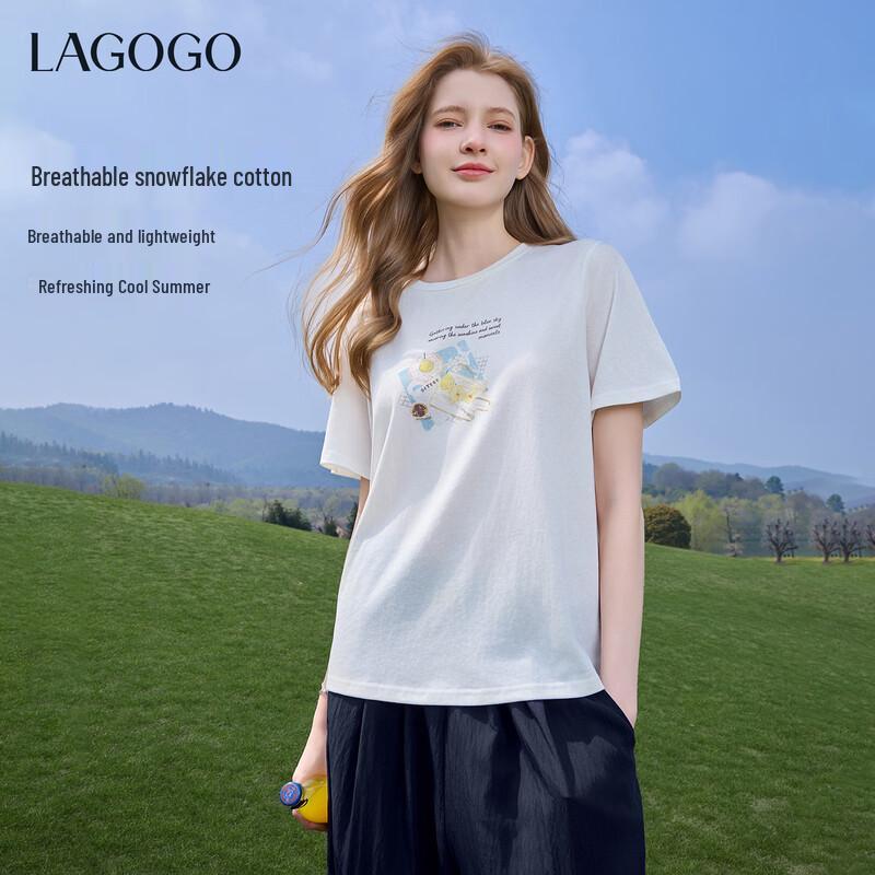 LAGOGO Women s Fruit Print T-shirt L