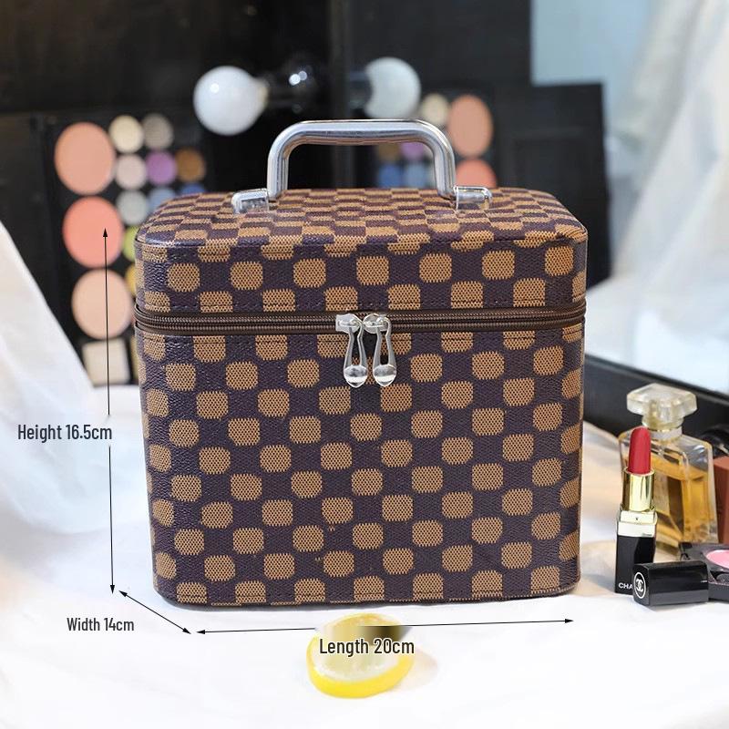 Große Kosmetiktasche für Damen mit Spiegel - 2025 Neues High-End Kosmetik-Aufbewahrungsetui