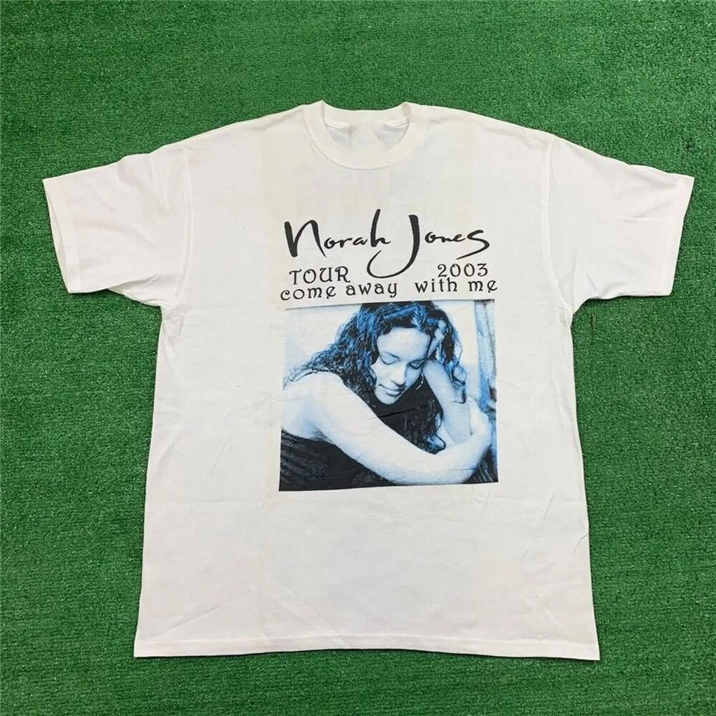 Vintage Norah Jones Come Away With Me Unisex Shirt White Cotton S 5xl Vintage Graphic Unisex Soft Streetwear Stylish