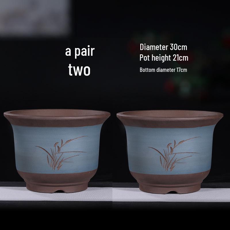 Extra Large Purple Clay Tall Flower Pot 2025 - Cylindrical Ceramic Design