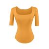 2026 Spring/Summer Women's Off-the-Shoulder Square Neck Mid-Sleeve Top