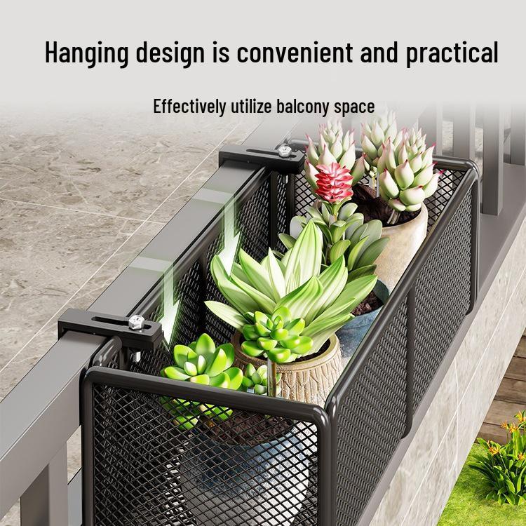 Wrought Iron Balcony Flower Stand & Succulent Rack