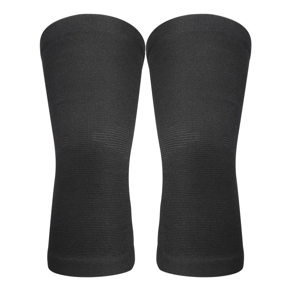 1 Pair Elastic Bamboo Carbon   Knee Joint Pad Warm   Knees Sleeve Protector Black M