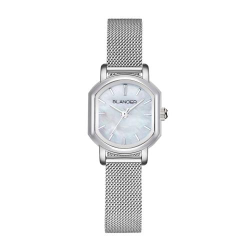 [BLANCIER] BLANCIER Ciel Mother-of-Pearl Silver Mesh Square Women s Metal Watch BW20925L-WMWM NONE