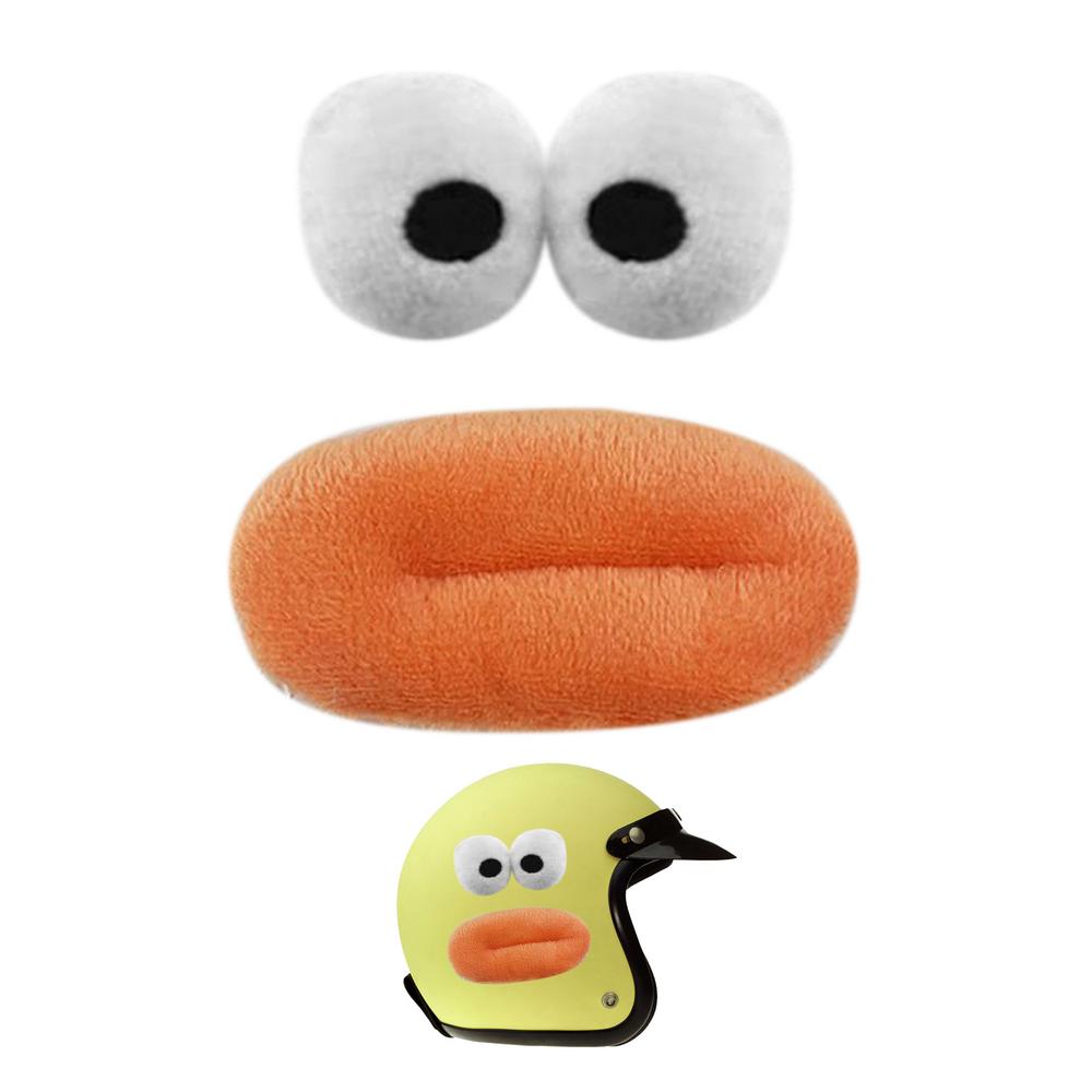 Motorcycle Hat Embellishments Funny Plush Expression Sausage Mouth Fun Decor Creative Embellishments Multi-Purpose Use On
