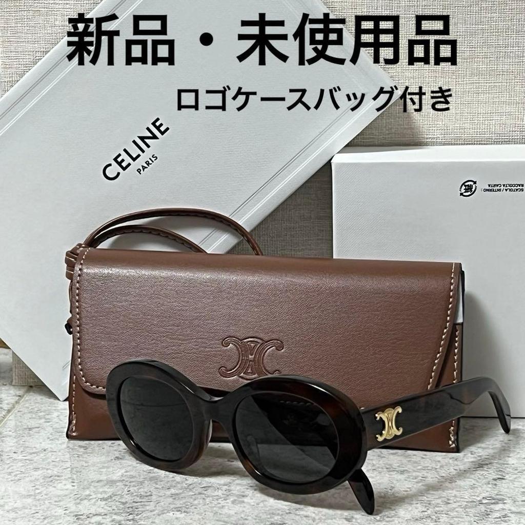 Used Unused CELINE Sunglasses Triomphe Macadam with Case Bag