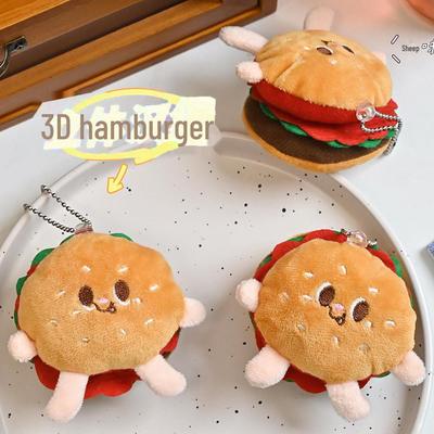 Rozkošný plyšový přívěsek s hamburgerem do tašky 
