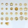 20/50PCS 18K Metal Gold Plated Hollow Flower Bead Caps Filigree Loose Spacer Caps for Earrings Bracelet Jewelry Making Supplies