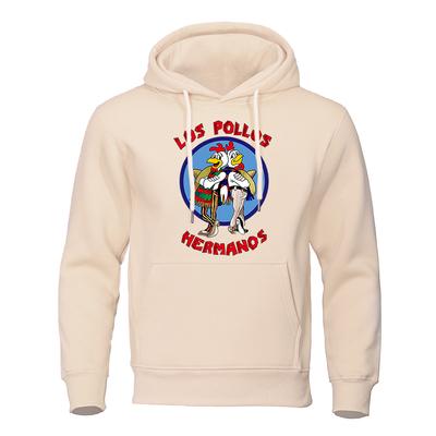 LOS POLLOS Hermanos Herren Hoodies Lose Pullover Brief Drucken Männliche Sweatshirts Chicken Brothers Hoody