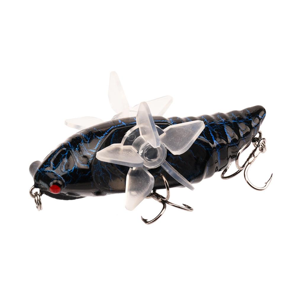 7,5 cm 14G Oberflächen-Rotations-Zikaden-Köder, Bionischer Kunststoff-Hartköder Minnow Traktor-Köder für Süßwasser-Salzwasser-Angeln Angelzubehör