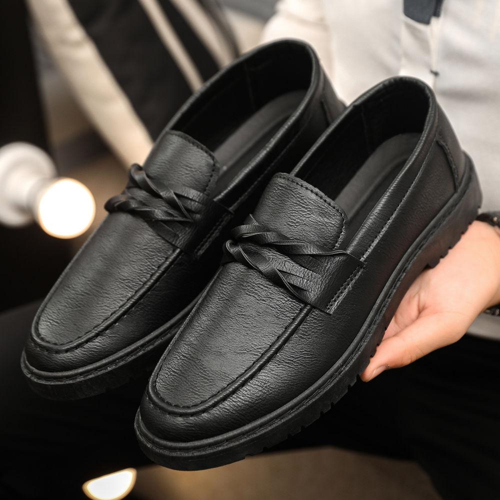 

Коричневая обувь кэжуал для мужчин с круглым носком и нескользящей подошвой, в британском стиле, по акции, летняя распродажа, элегантная 2025, из искусственной кожи 44