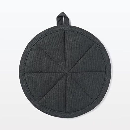 MUJI Pot Holder That Can Also Be Used As Trivet Dark Gray Cotton Plain Weave