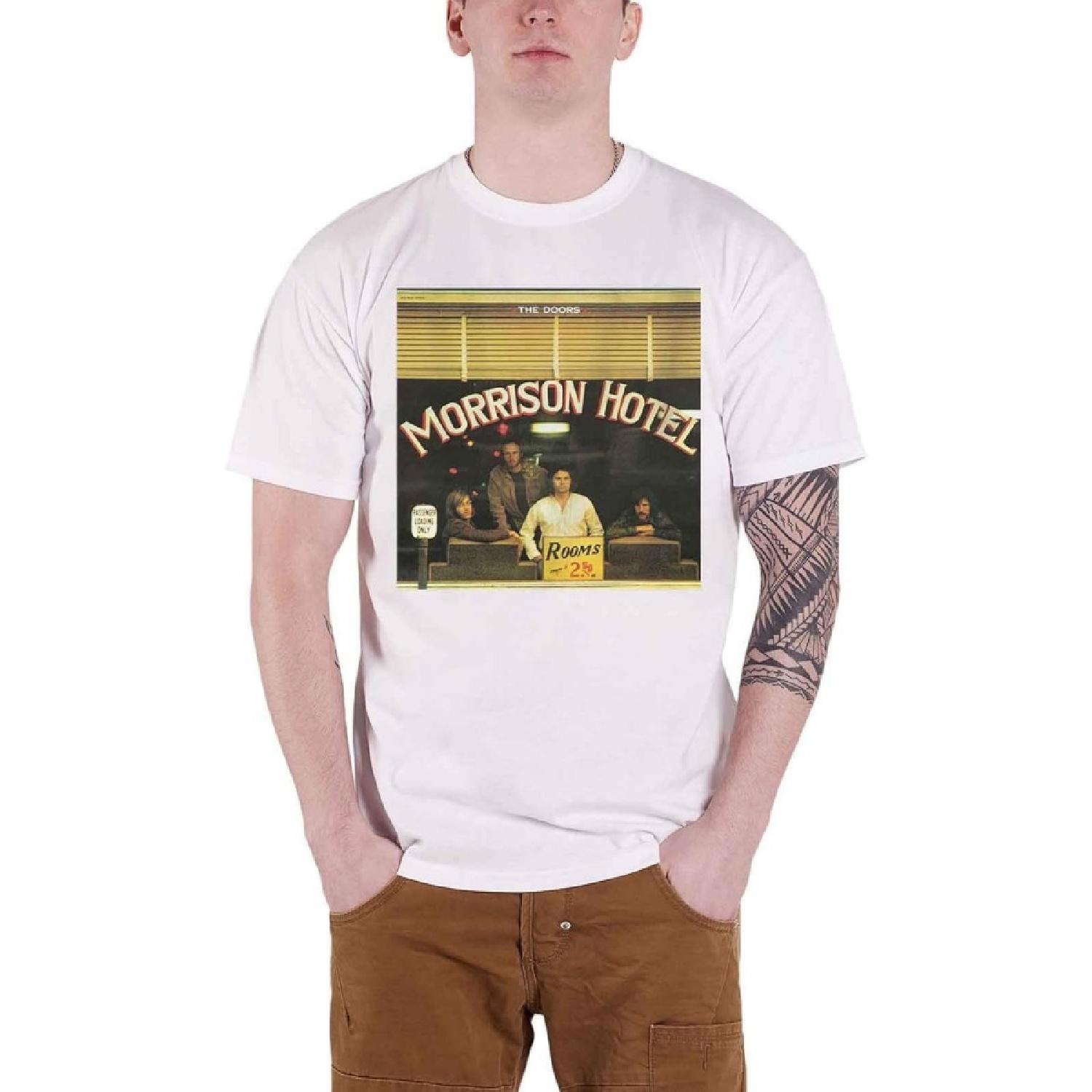 T Shirt Morrison Hotel Album Cover Band Logo Official Mens White S белый
