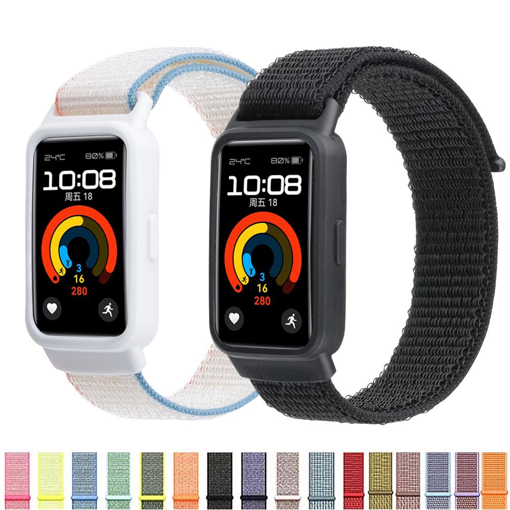 Nylon Loop For Huawei Band 9 8 7 6 Strap Smartwatch Replacement Belt Correa Breathable Sport Bracelet for Huawei Band9 Band8 7 6