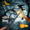 LED Floating Witch Candles With Magic Wand Remote Flameless Halloween Hanging Candle Flickering Witch Candle Holiday Party Gifts