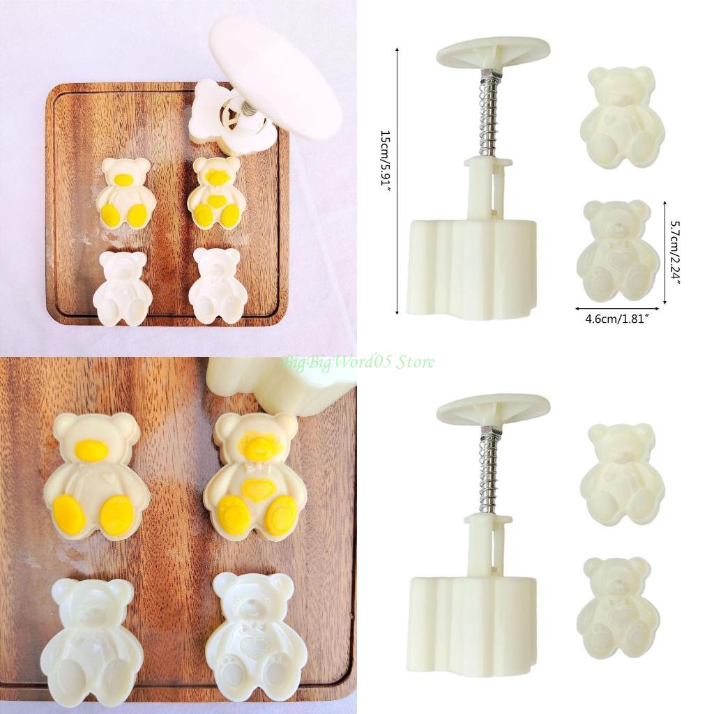 24TE Plastic Material Mooncake Molds Stamp Moon Cake Mould Cartoon Beer Shaped DIY Baking Moulds for Mid-Autumn Festival Use
