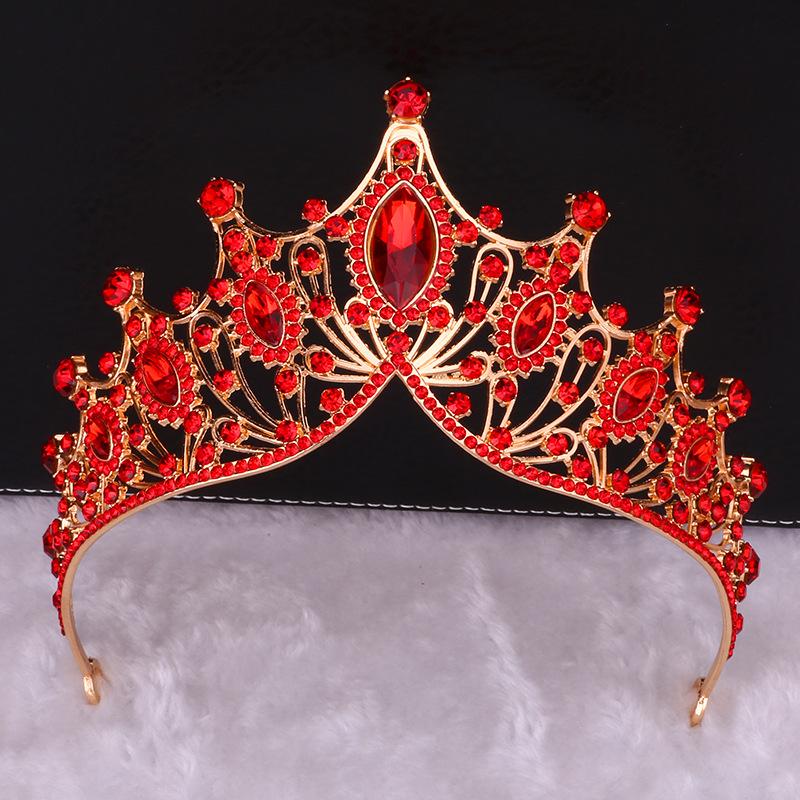 Bridal Crown Tiara Princess Birthday Rhinestone Crown Atmospheric Wedding Dress Accessories