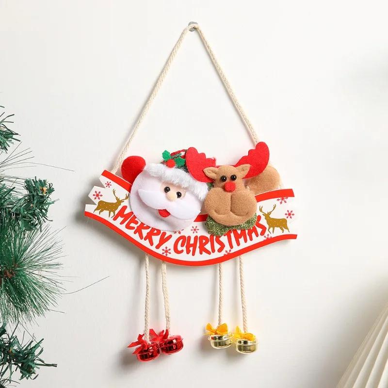 Christmas Door Pendant, Shopping Mall Merry Christmas Decor for Home 2025 Xmas Santa Claus Gifts New Year
