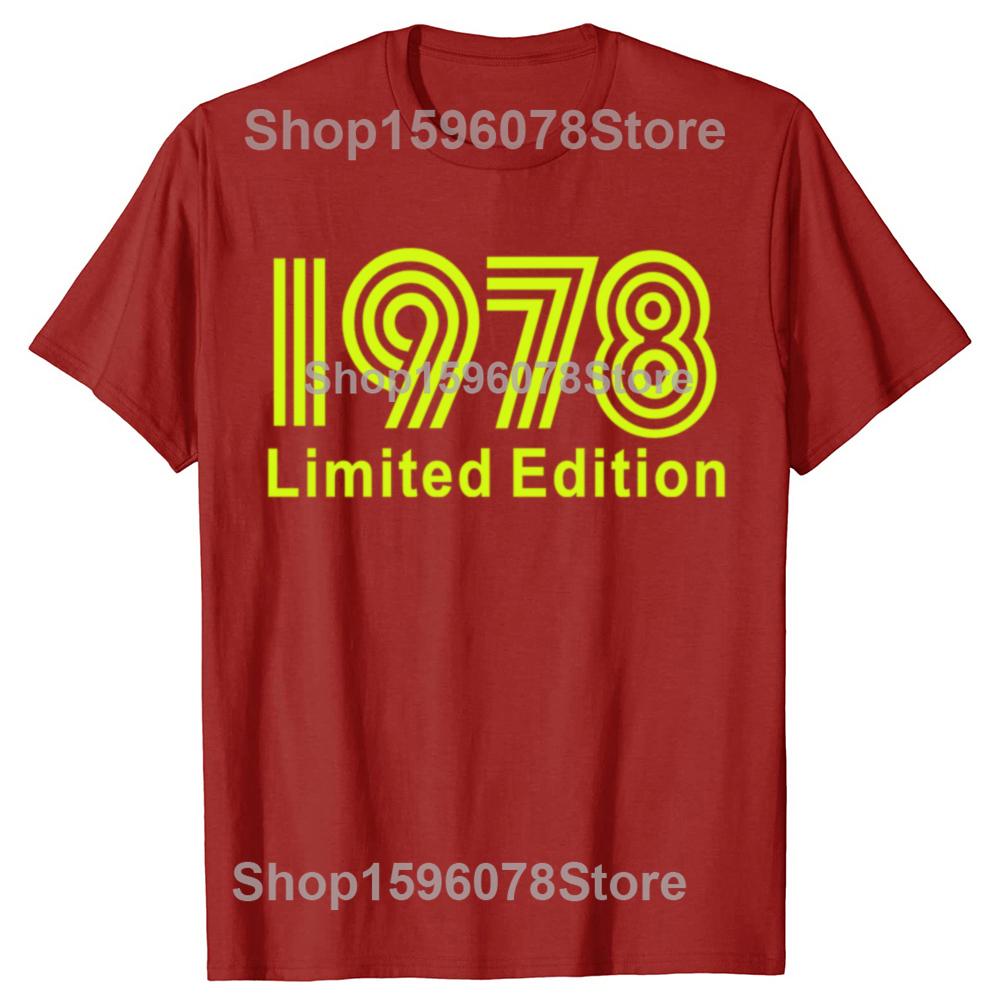 Смешная футболка 1978 года, лимитированная серия, 100% хлопок, мужская, модный принт, свободная, оверсайз, стритвир, хип-хоп, унисекс S