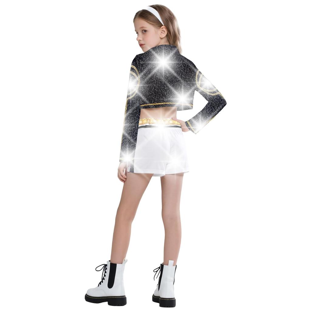 Fansaara KPOP Devil Anime Movie Hunters Cute Witch Costume for School Cultural Stage and Photoshoots Golden Girls' Costume, Kids' Parties, Events,