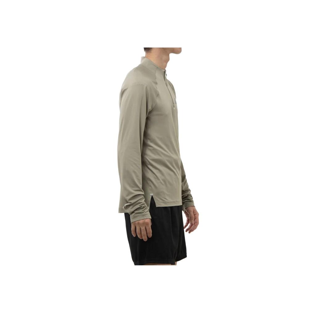 adidas Camiseta de manga larga con cremallera 1/4 para entrenamiento en el gimnasio Silver Pebble para hombre IR5882