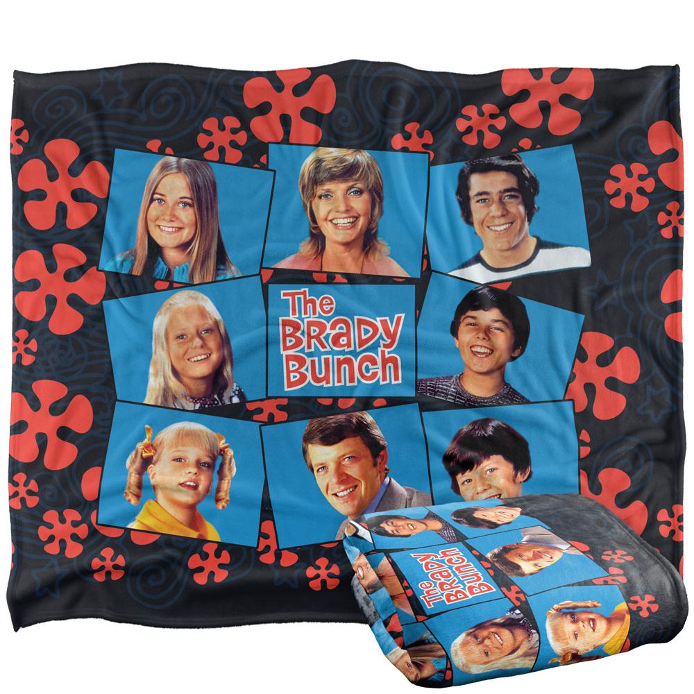 The Brady Bunch Silky Squares Supersoft Blanket