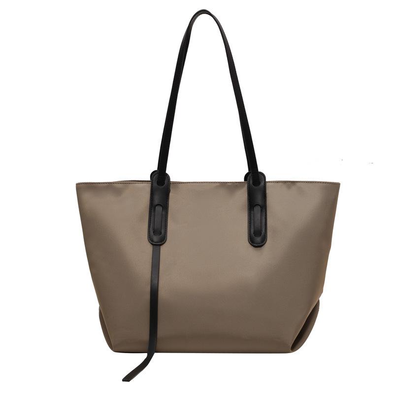 New Oxford Buttot Bag Women'S Large Capacity Simple Casual Shoulder Bag Textured Versatile Commuter Underarm Bag