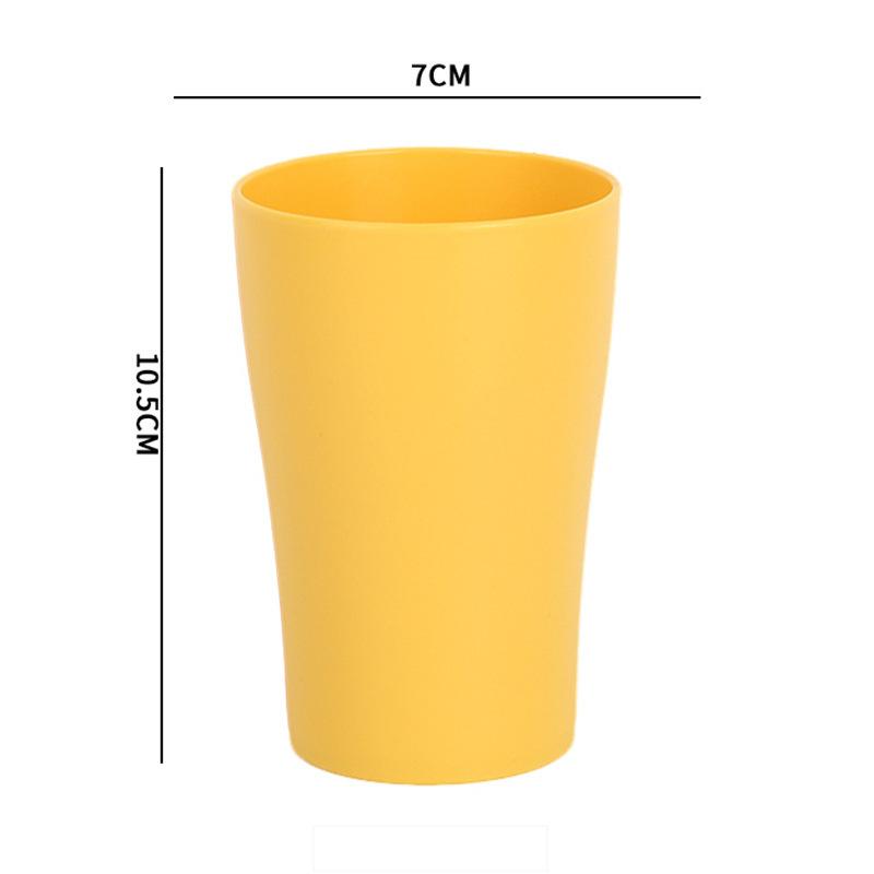 

Простой круглый стакан для полоскания рта, стакан для чистки зубов, пластиковый стакан для воды, бытовой утолщенный стакан для мытья и зубных щеток 301-400ml жёлтый