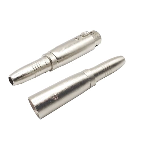 Voluty Tek XLR to 6.35mm Adapter, 3-Pin XLR Male/Female to 1/4-Inch Female Adapter for Microphones, Stereos, and Mixers, Set of 2