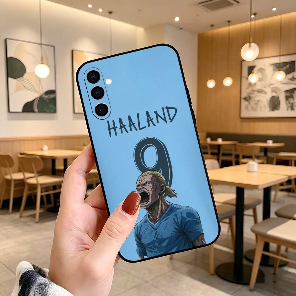 F-Football E-Erling H-Haaland  Phone Case For Samsung Galaxy A73,A72,A71,A70,A53,A52,A51,Others Soft Black Cover