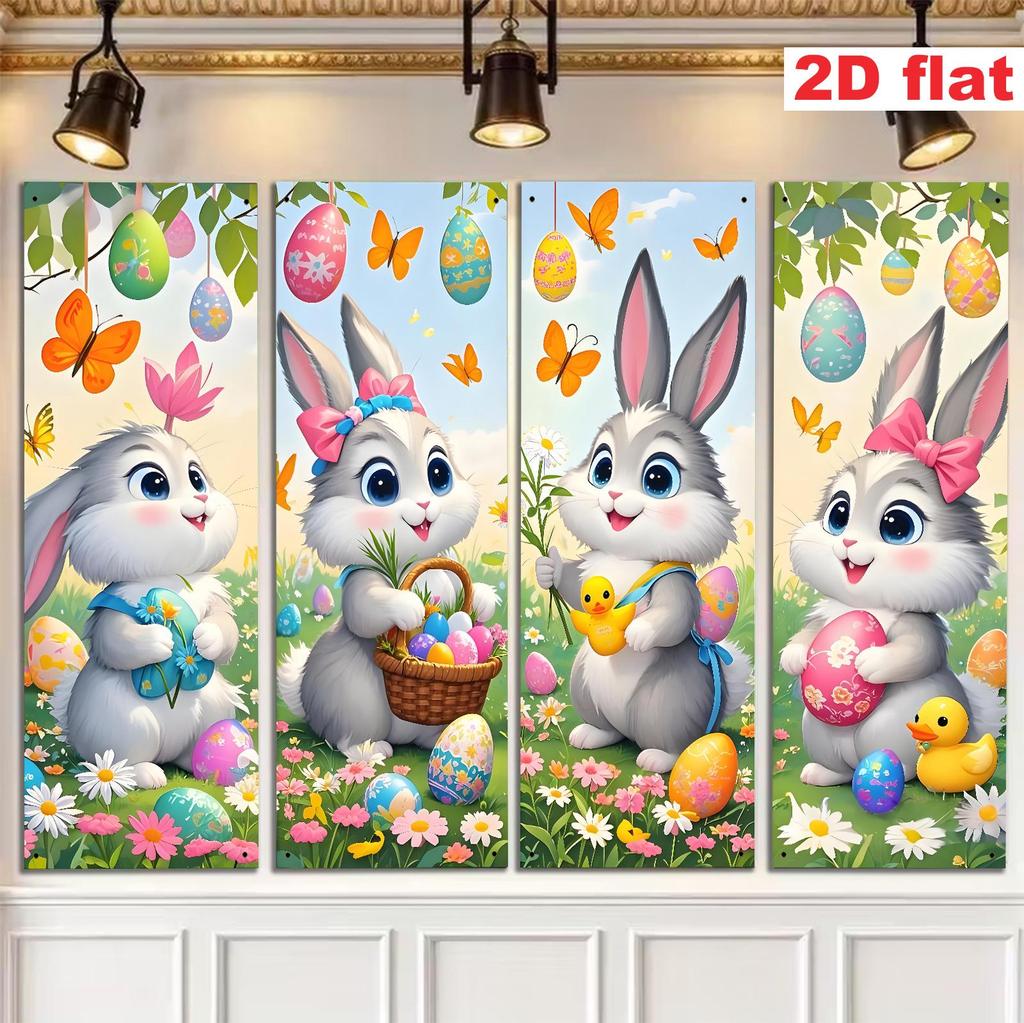 Easter Cartoon Rabbit Decor Set for Outdoors