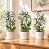 Abstract Figure Character Silhouette Plant Stand Moon Bird Garden Plant Trellis  Indoor Plants