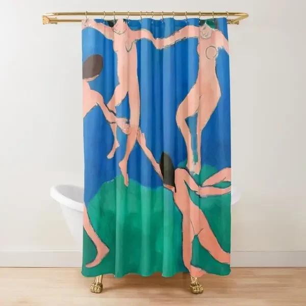 Abstract Matisse Flower Art Shower Curtain Modern Geometric Simple Aesthetic Pastel Boho Trendy Bathroom Curtain Decor with Hook