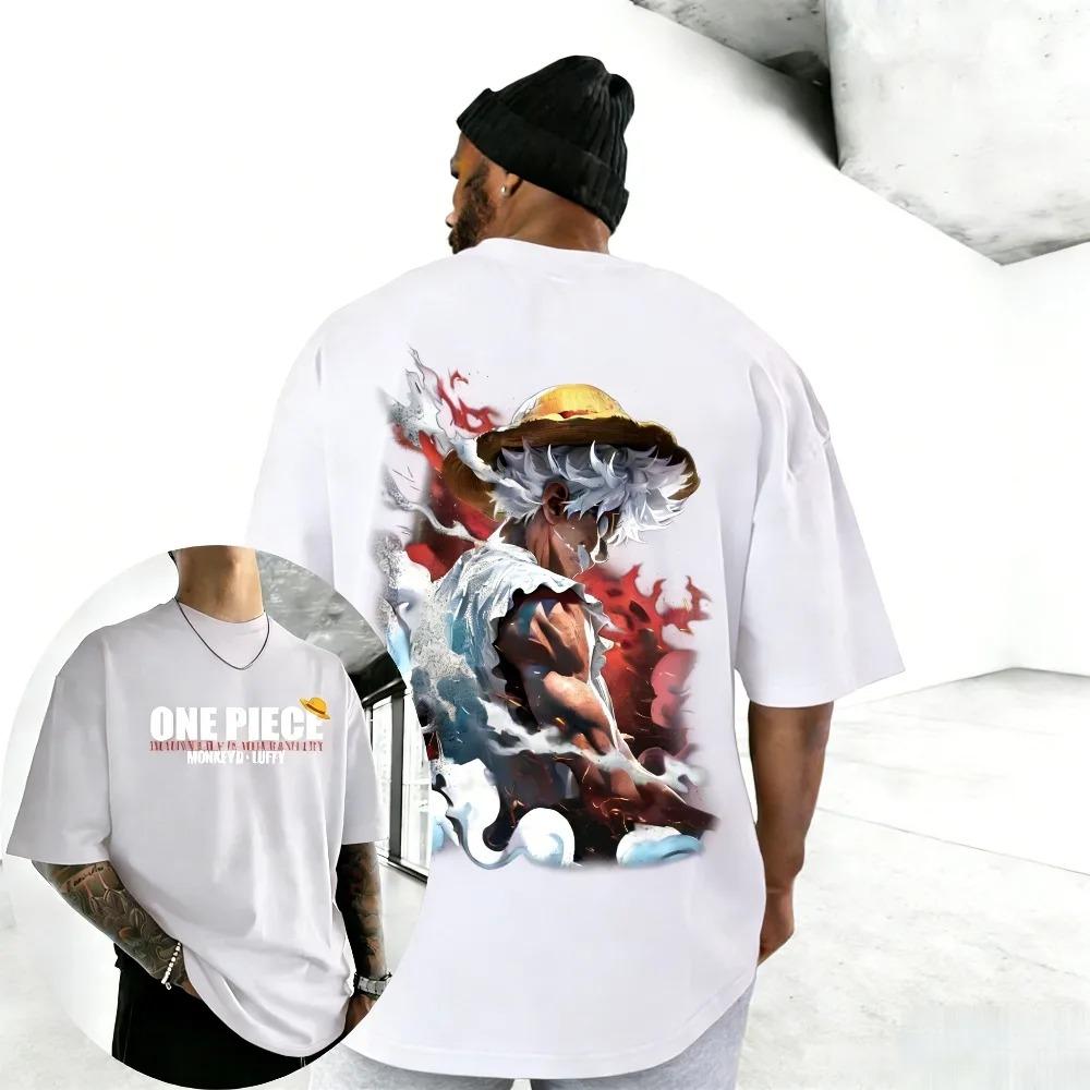 

Лето Новый 2026 Миллионное Поколение Свободная Спортивная Футболка Цельный Кусок Аниме Хлопок Короткий Рукав Мужская и Женская Стиль Ins S