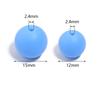 20pcs/Lot 12 15mm Candy Color Round Acrylic Imitation Silicone Beads Round Spacer Loose Bead for DIY Jewelry Making Accessories