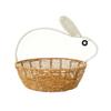 Rattan Bunny Basket Handwoven Basket with Bunny Ears Easter Rabbit Basket for Decoration Gifts Easter Eggs Candy Party Favors Storage