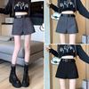 2024 Summer High-Waist Gray Skirt Shorts for Women - New A-line Petite Style
