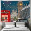 London Wall Tapestry British Cityscape Vintage Travel Aesthetic Room Decor Throw Blanket Dorm Home Living Room Wall Hanging Gift