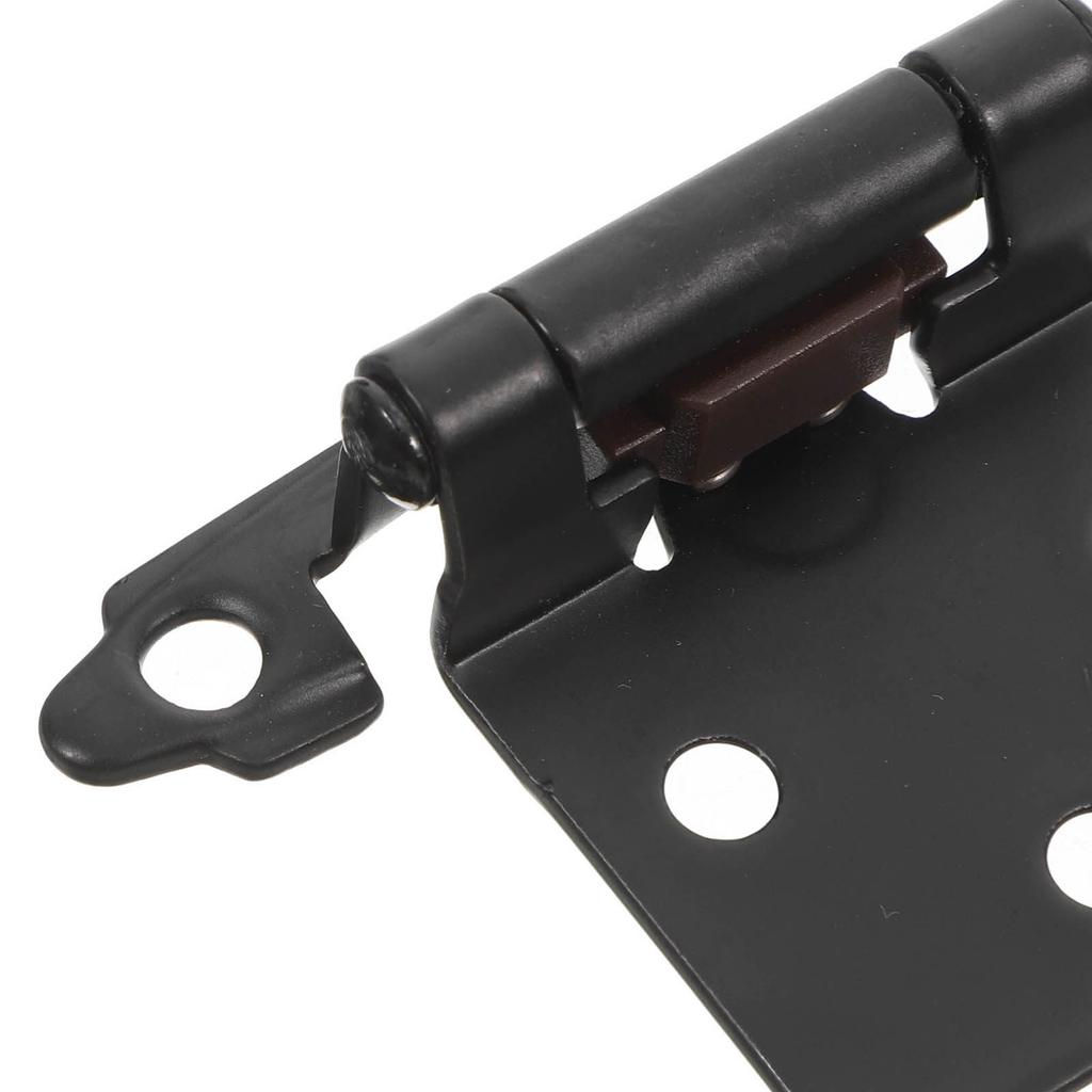 6 Pcs Cabinet Door Bumper Hinges Black Inset Matte for Cabinets Soft Close Kitchen Brushed Nickel