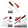 Garage Tire Service Tool Kit with Metal Valves Stem Repair Tool for Car and Motorcycles, Manual Maintenance Set